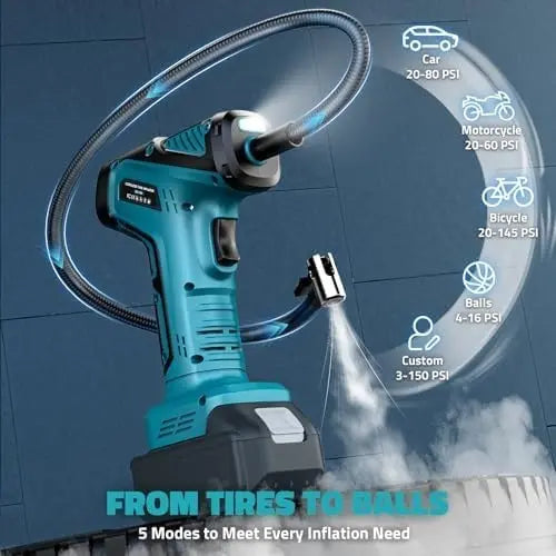 Cordless Tire Inflator Air Compressor for Makita 18V Battery 150PSI Portable