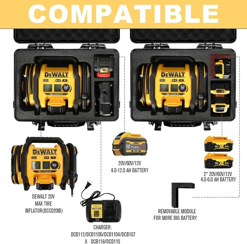 Air Compressor Hard Compatible with DEWALT 20V MAX Tire Inflator , Air Pump S...