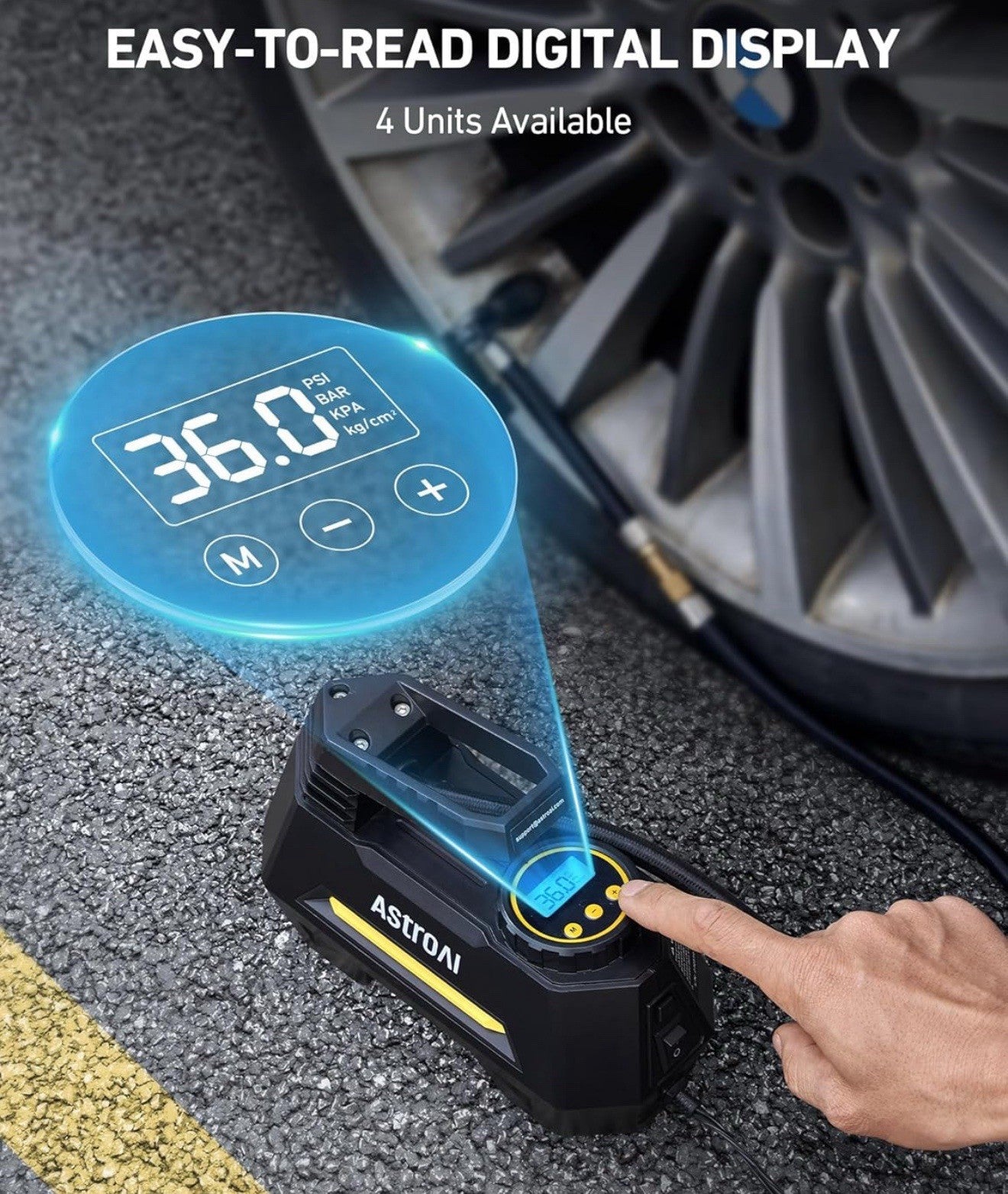 Tire Inflator Portable Air Compressor Tire Air Pump for Car Tires 12V DC