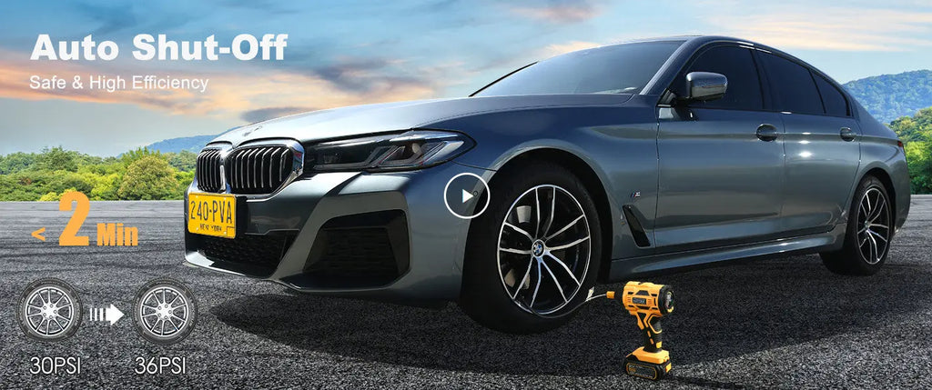 Portable Air Compressor, 21V Rechargeable Battery Powered 180PSI Handheld Pump