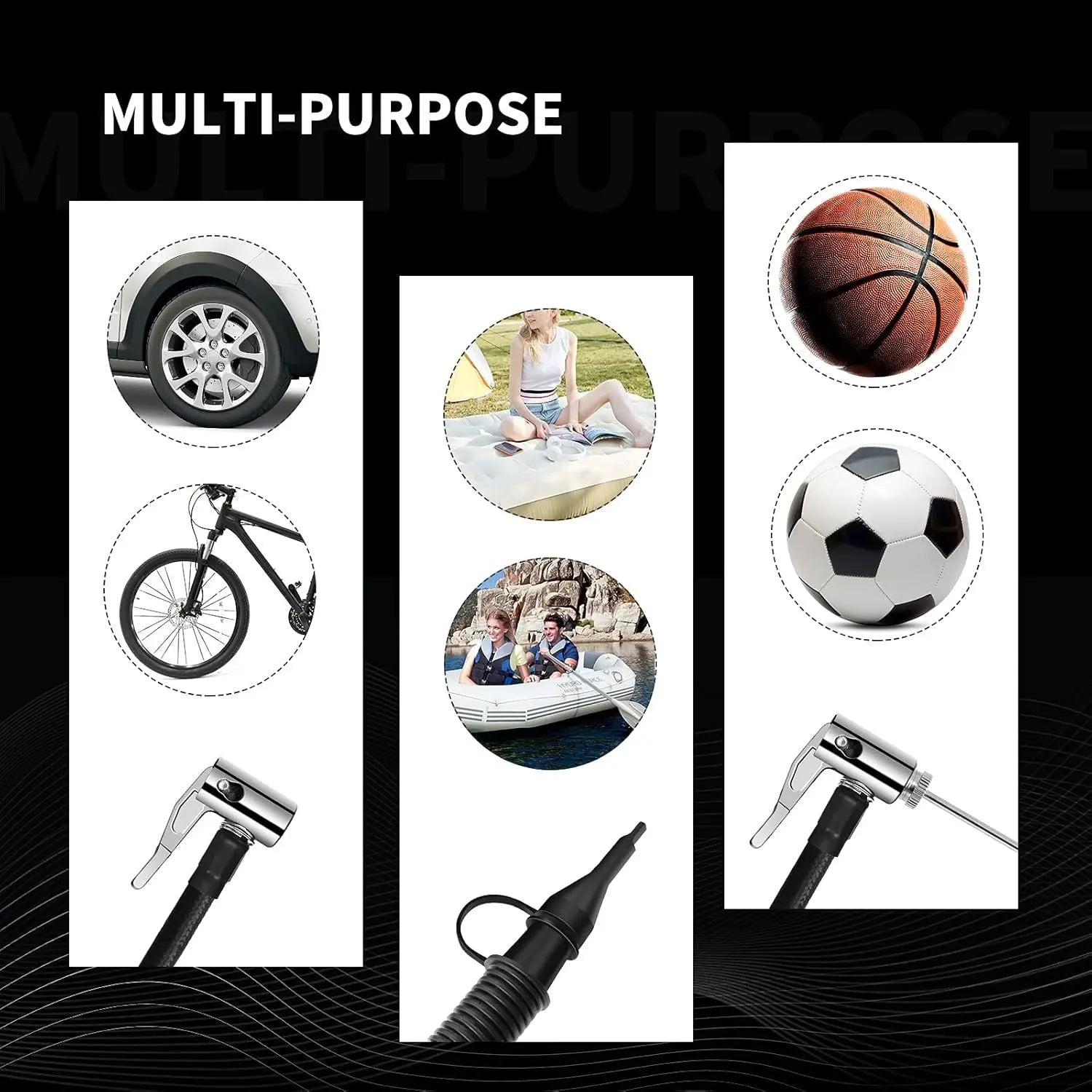 AVID POWER Tire Inflator Portable Air Compressor, 12V DC 110V AC Car Tire Pump,