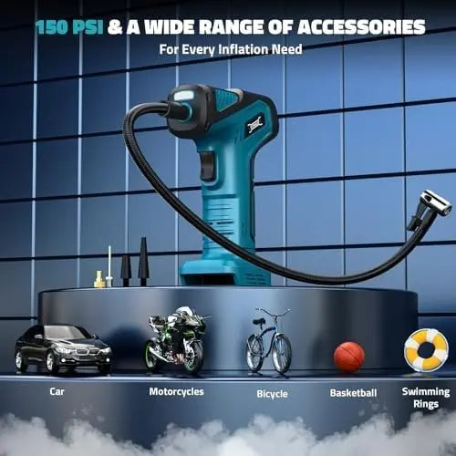 Cordless Tire Inflator Air Compressor for Makita 18V Battery 150PSI Portable