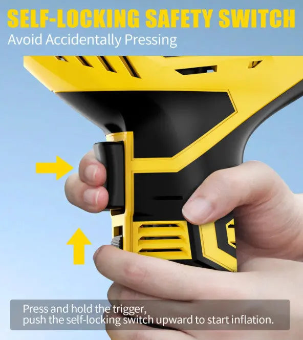 Cordless Tire Inflator, 20V Rechargeable Air Compressor w/ Digital Gauge